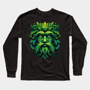 Traditional Pagan Celtic Greenman Long Sleeve T-Shirt